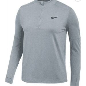 Nike Women's Dri-Fit Element Long Sleeve 1/2 zip top Blue Grey M
